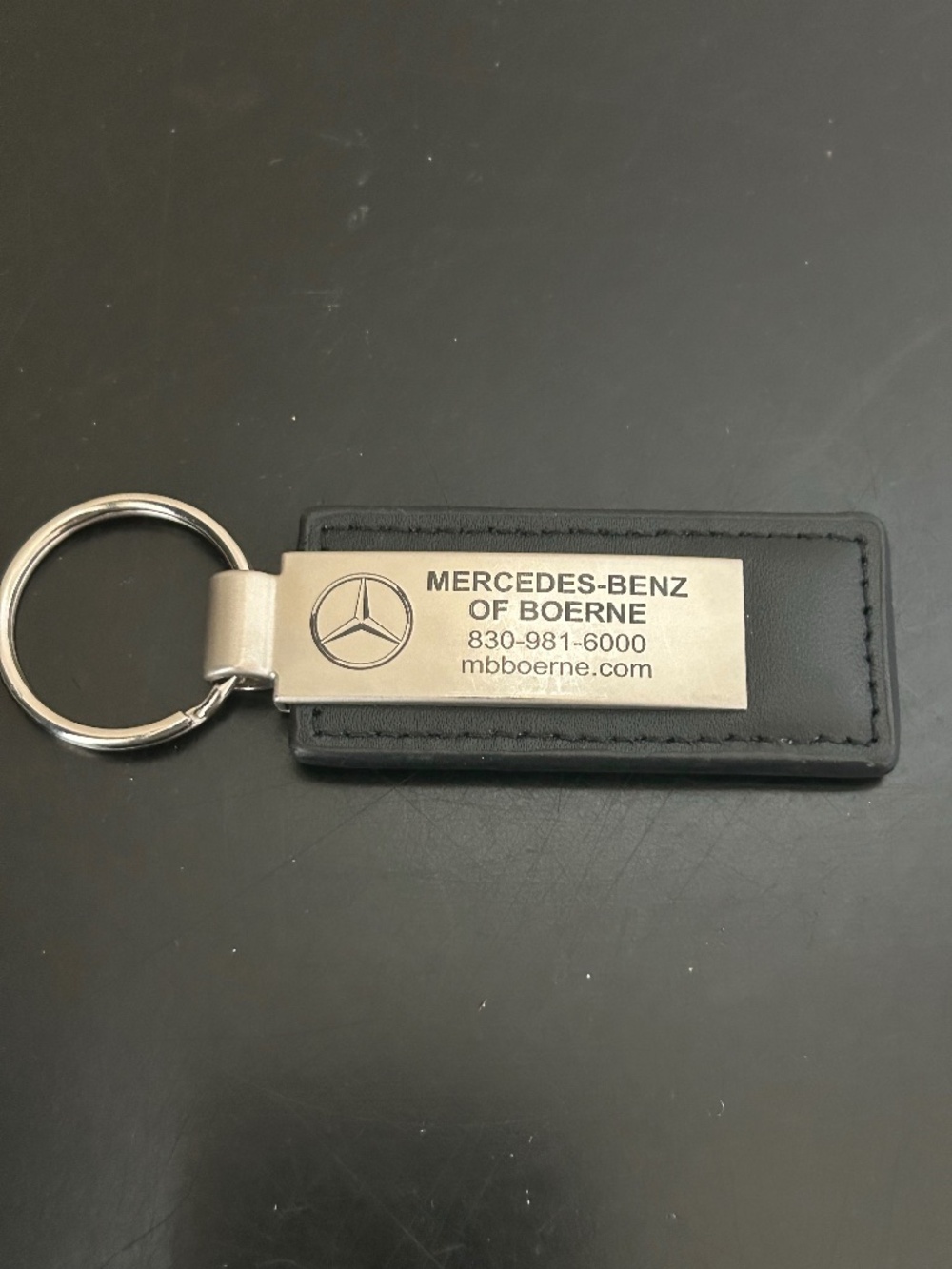 Mercedes-Benz Of Boerne Faux Leather Keychain.